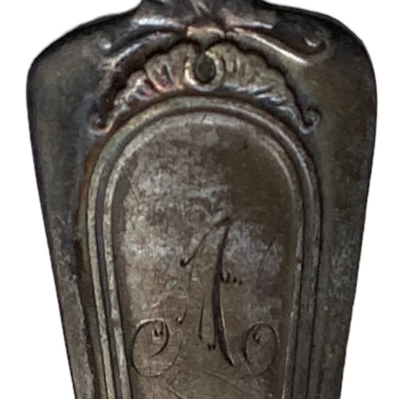 Antique MERMOD JACCARD CO PAI.81 Silver Spoon Silverware Kitchen Serving - Picture 7 of 14